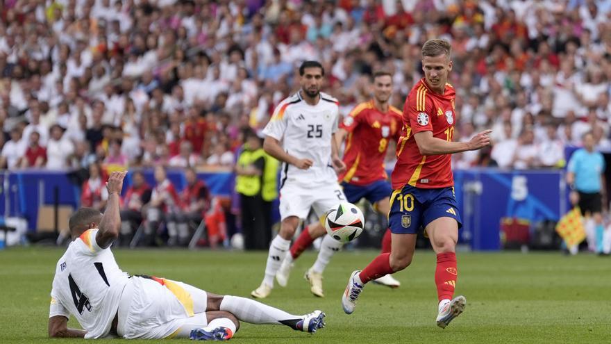 En directo: gol de España, gol de Dani Olmo para abrir el marcador ante Alemania