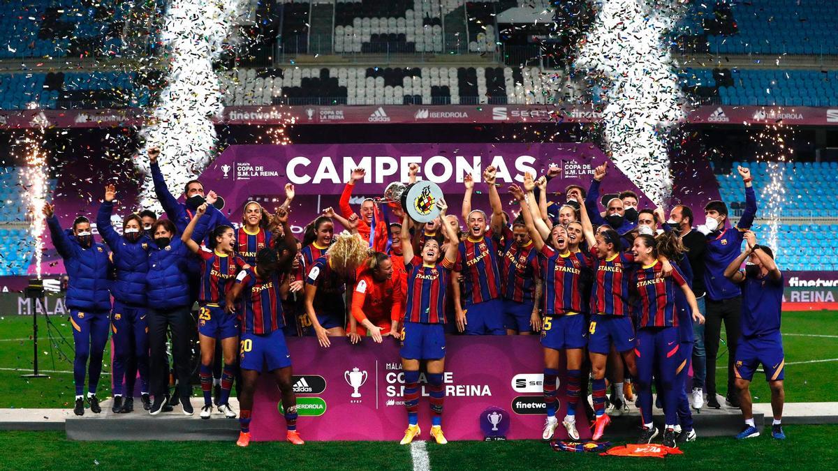 Así ha celebrado el Barça femenino la consecución de la Copa de la Reina