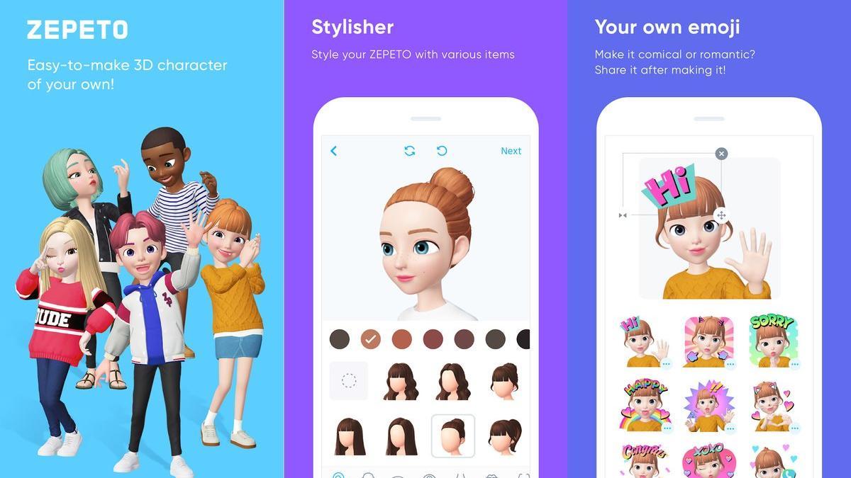 La aplicación Zepeto.