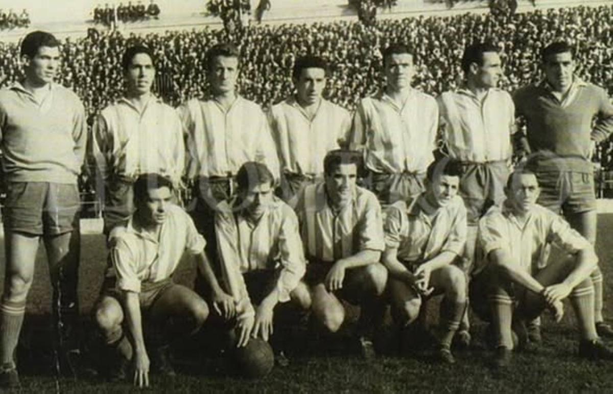 Alineación tipo del Sporting de Gijón, con Alberto Pla.