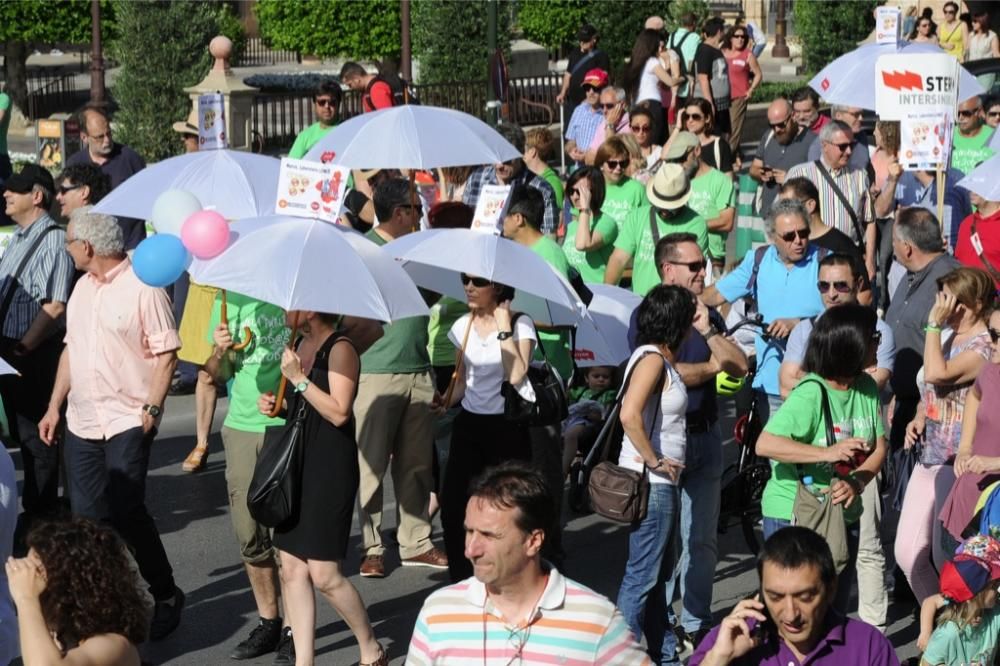 La protesta de educación en Murcia, en imágenes