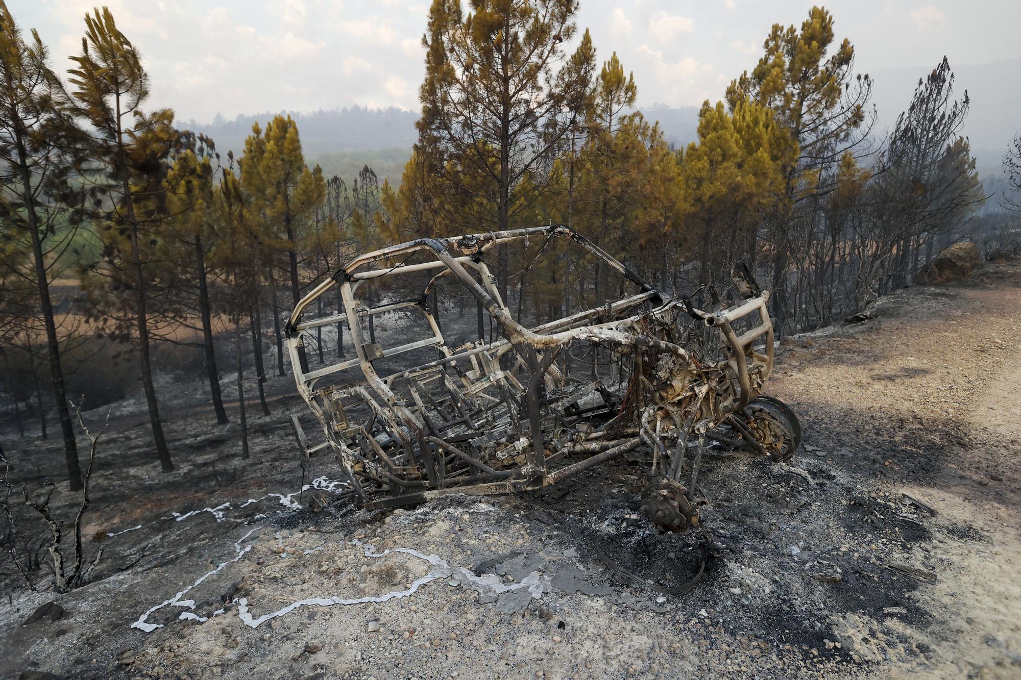 Desoladoras imágenes del incendio de Bejís