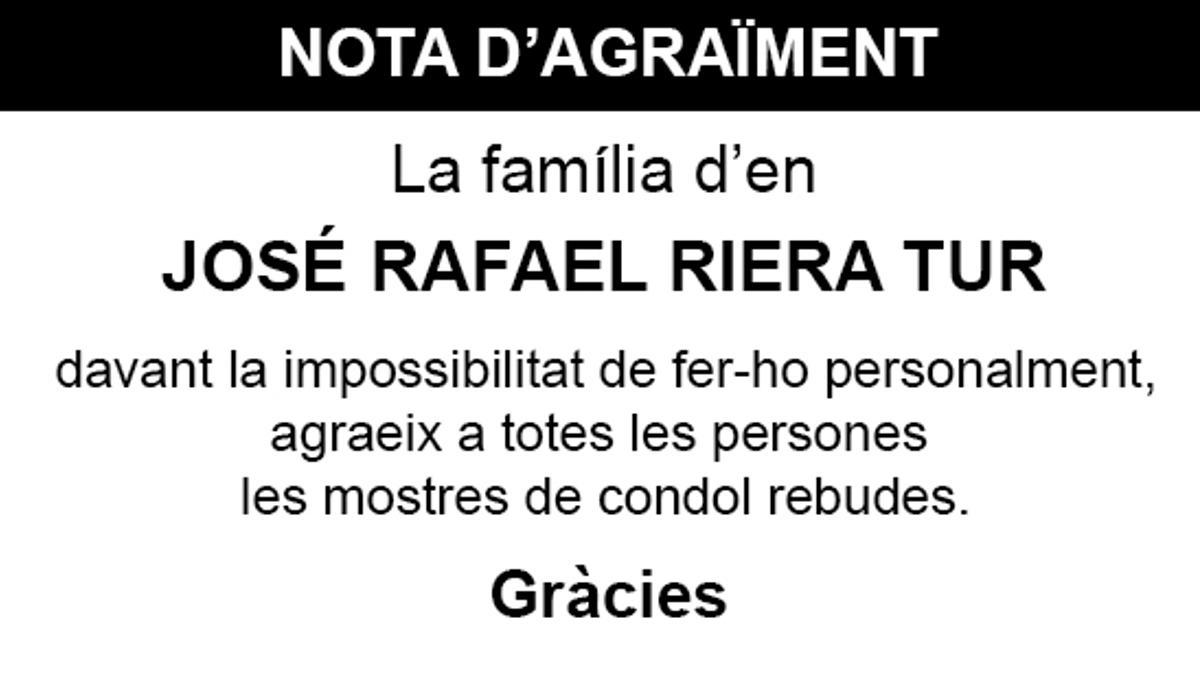 Nota José Rafael Riera Tur