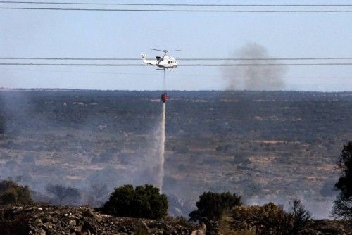 Un incendio arrasa parte de los Arribes en Villalcampo