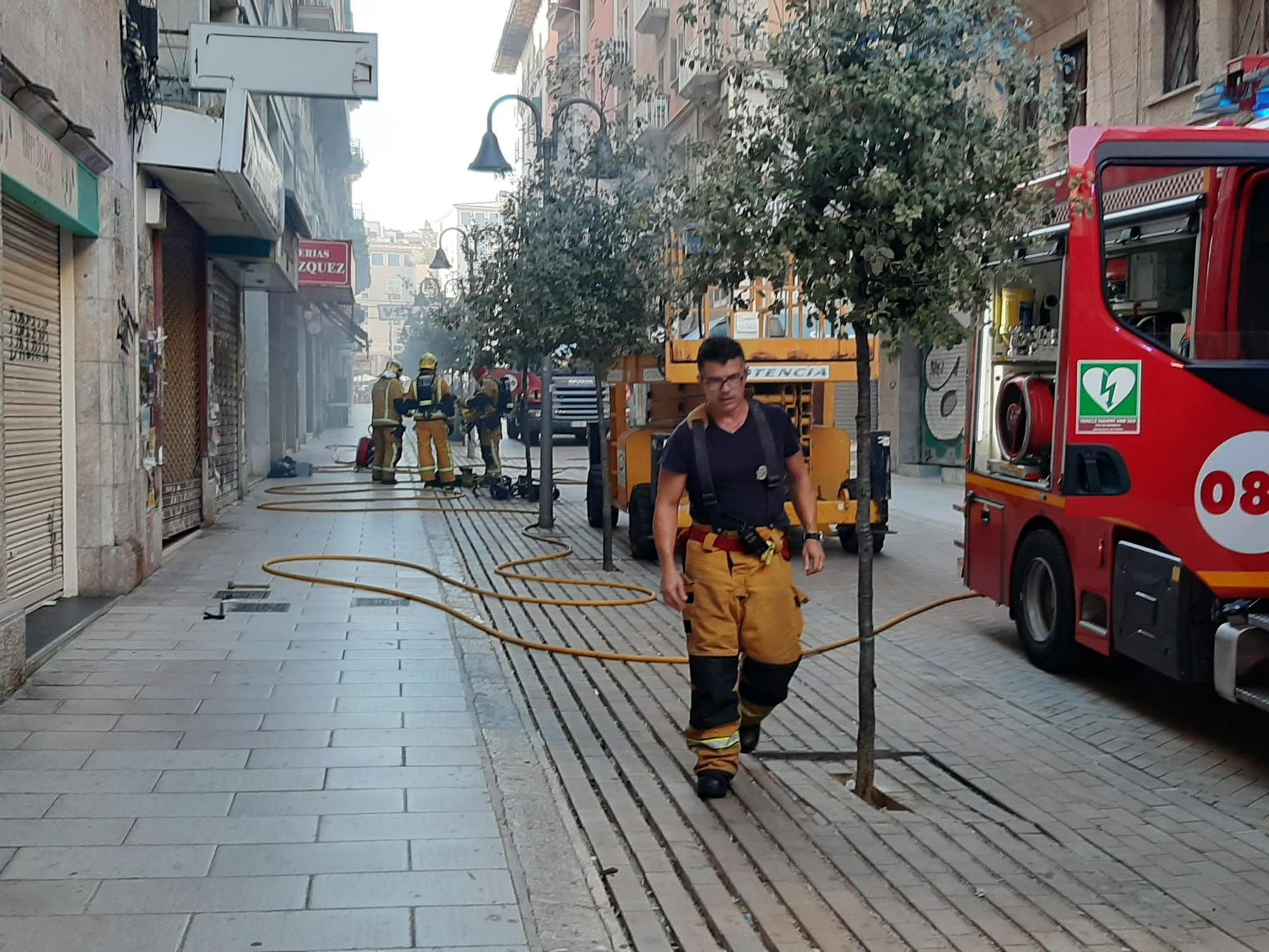 Incendio en las Galerías Velázquez de Palma