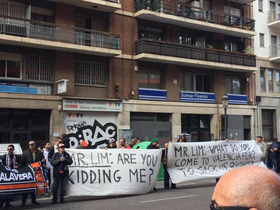 Protestas de la afición del Valencia CF