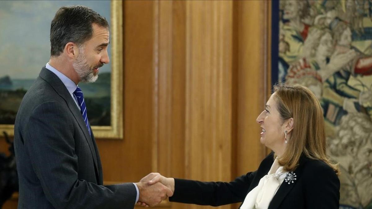 El Rey y la presidenta del Congreso, Ana Pastor