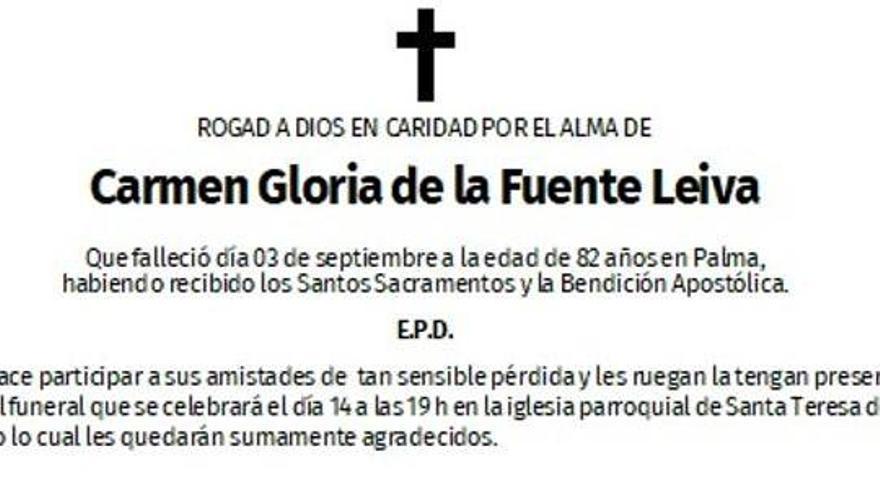 Carmen Gloria de la Fuente Leiva