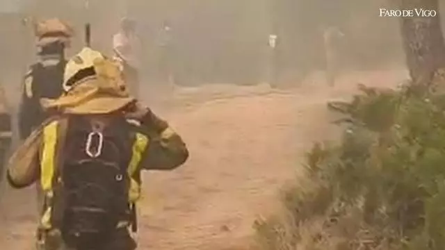 Incendio forestal en el municipio ourensano de O Riós