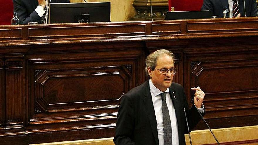 Torra i Torrent, en el ple de divendres passat al Parlament.