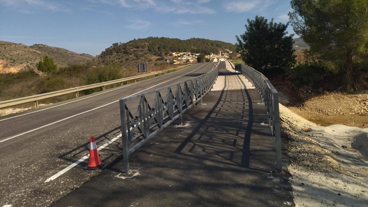 El tramo que supera el puente sobre un barranco