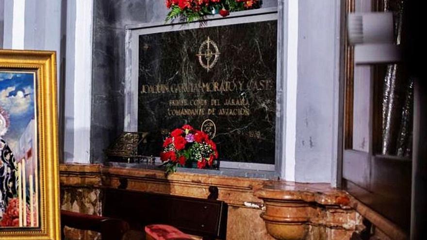 Capilla de la Misericordia, donde estaban los restos del aviador