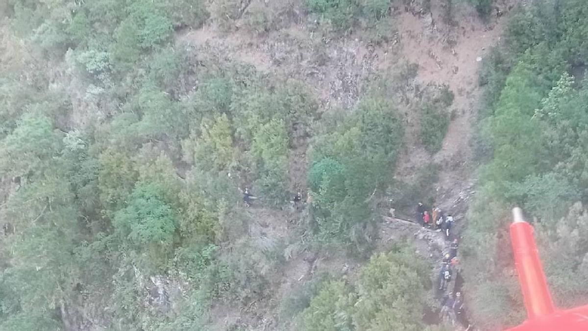 Rescatada una senderista tras lesionarse el tobillo en La Palma