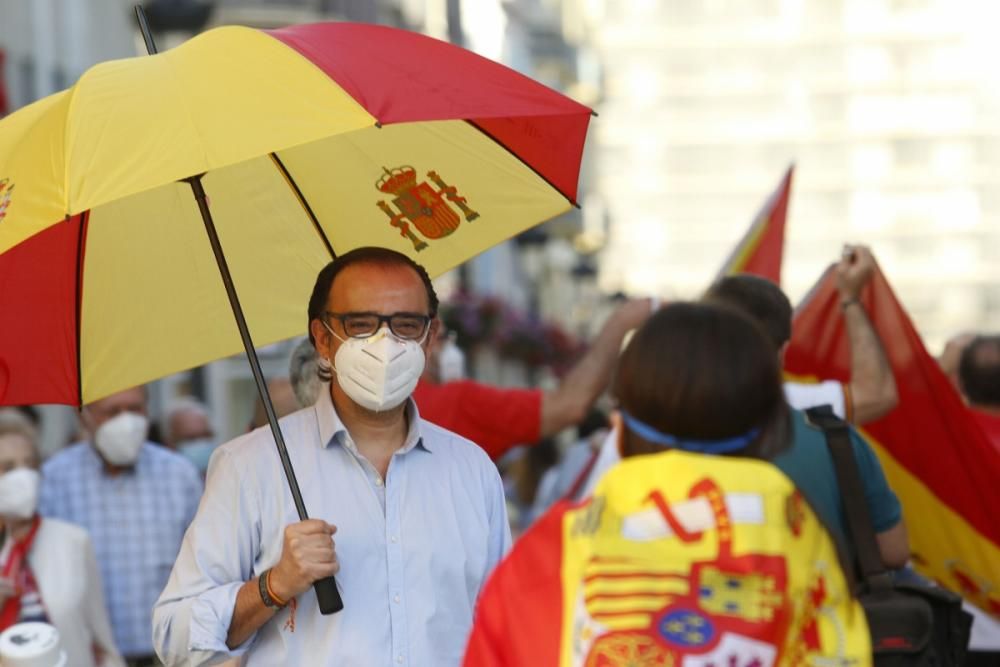 Manifestación contra el Gobierno en la calle Larios.