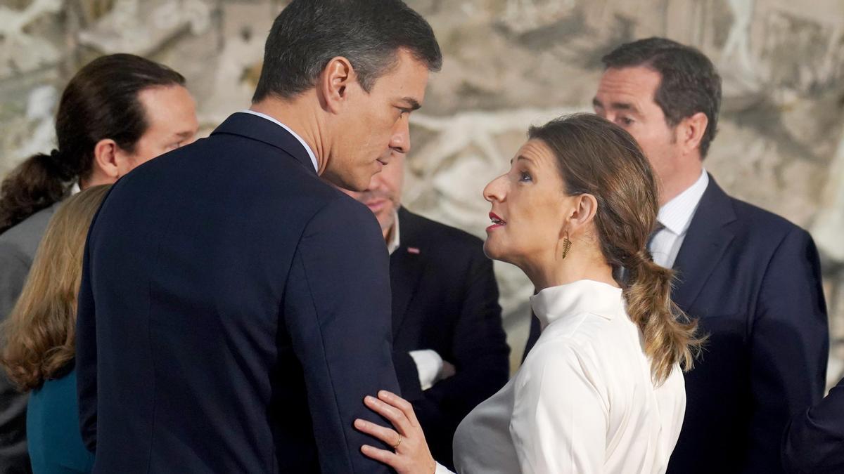 Pedro Sánchez y Yolanda Díaz.