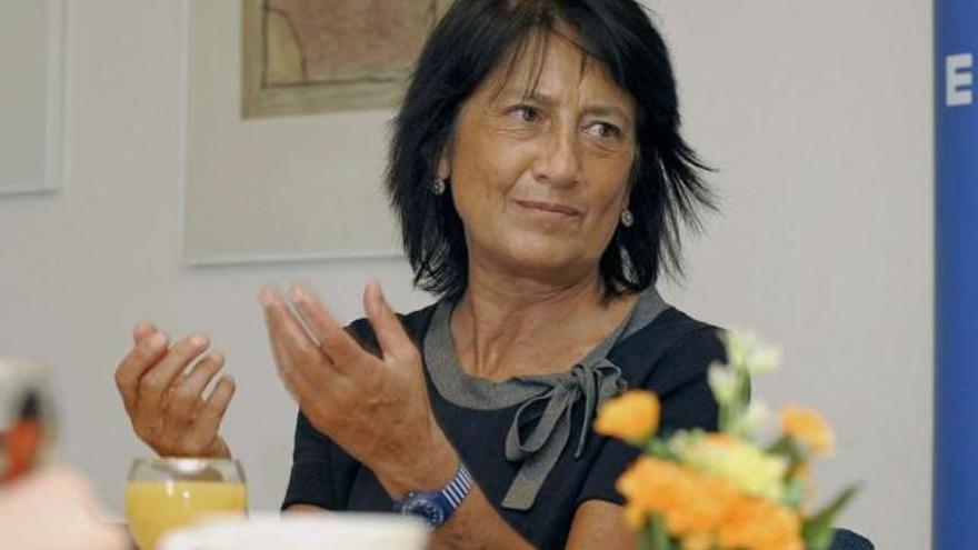 Elisa Delibes, hija de Miguel Delibes y presidenta de su Fundación, ayer en Valladolid. / nacho gallego