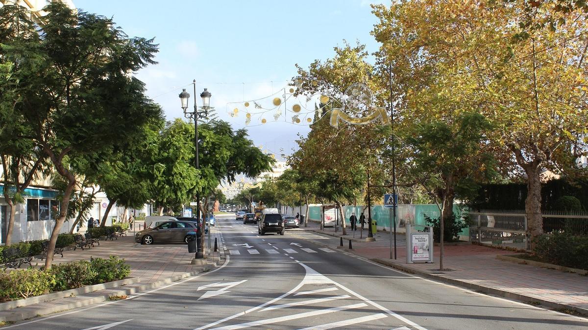 Avenida Santa Amalia, en Fuengirola, donde se encuentra el hotel