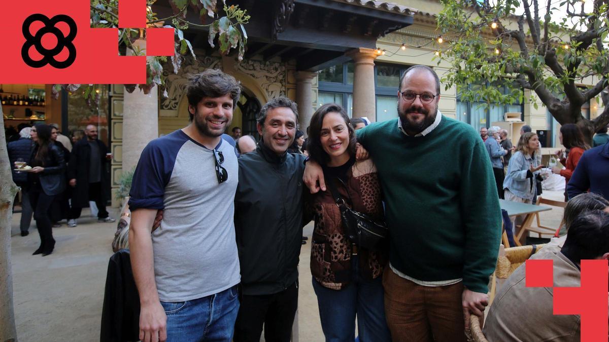 Parte del equipo del grupo Confiteria en La Font del Gat. De izquierda a derecha, Guillem Fructuoso, director de comunicación; Lito Baldovinos, socio; Montserrat Roca, sumiller y Enric Rebordosa, socio / RICARD CUGAT