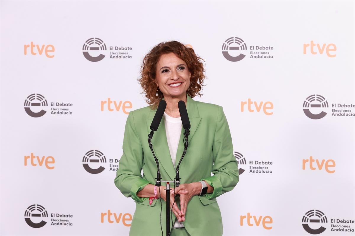 María Jesús Montero, tras el debate electoral en RTVE.