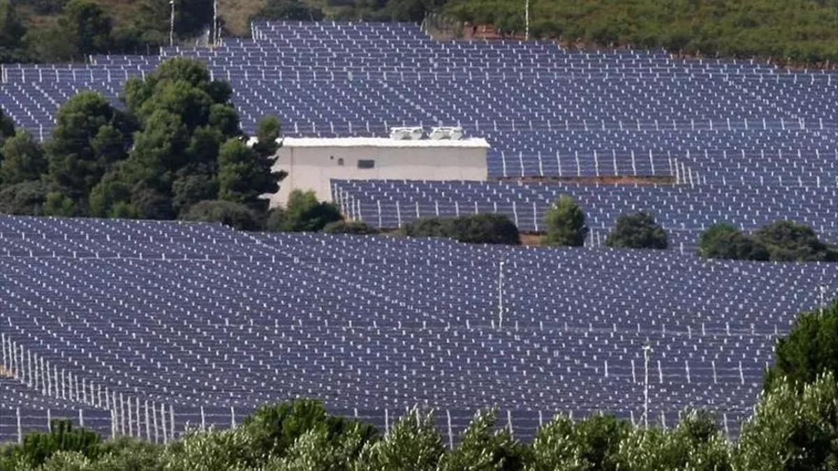 Una planta de energía fotovoltaica.