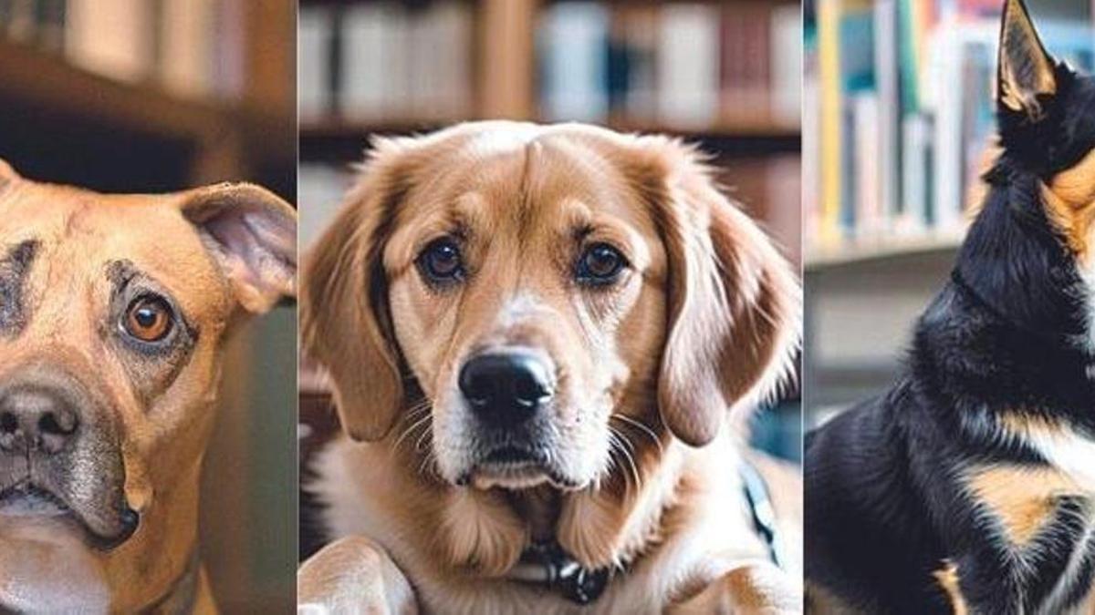 Tres mascotas creadas por Inteligencia Artificial.