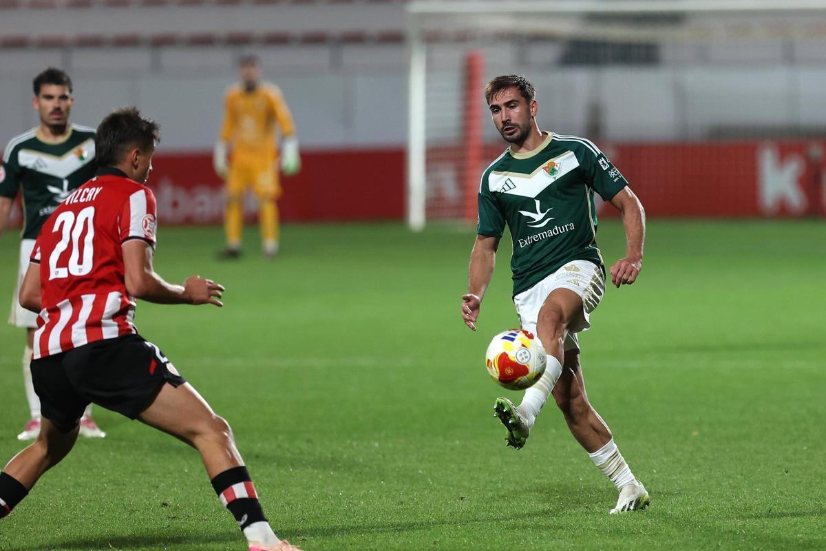 Joserra, en el partido ante el Athletic B.