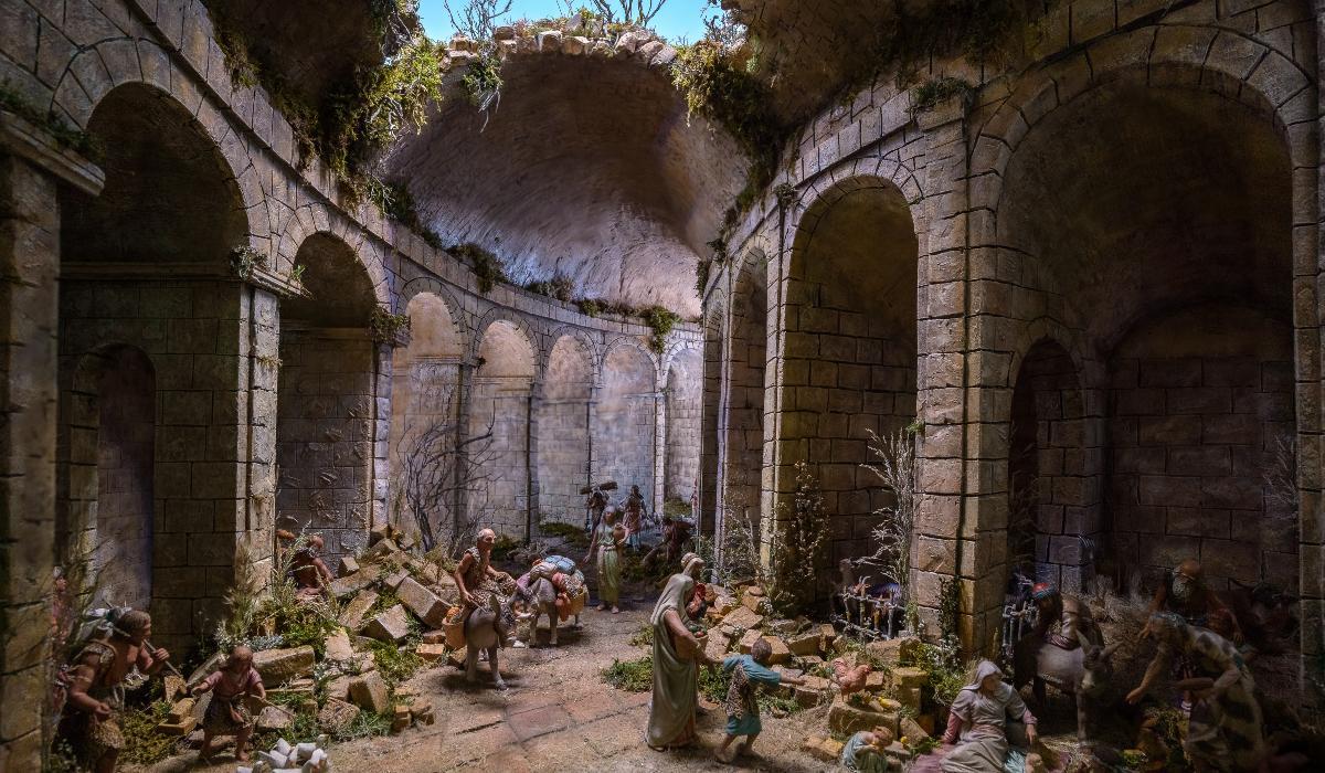 Uno de los imponentes belenes del museo de Mollina