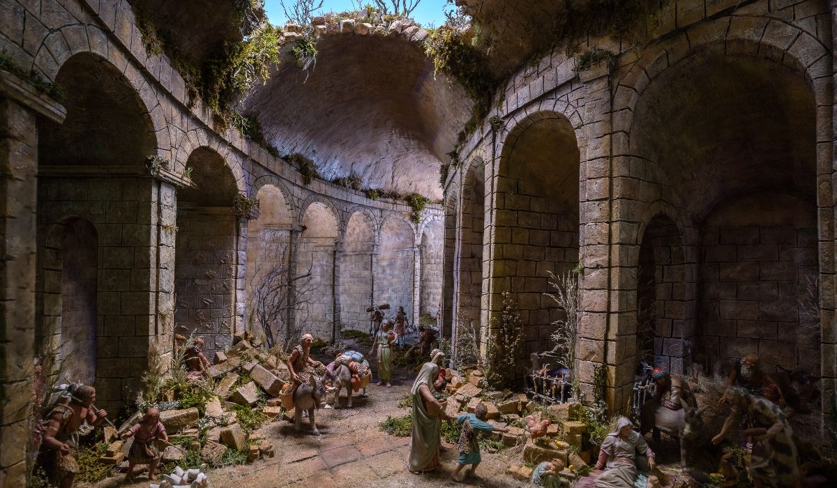 Uno de los imponentes belenes del museo de Mollina