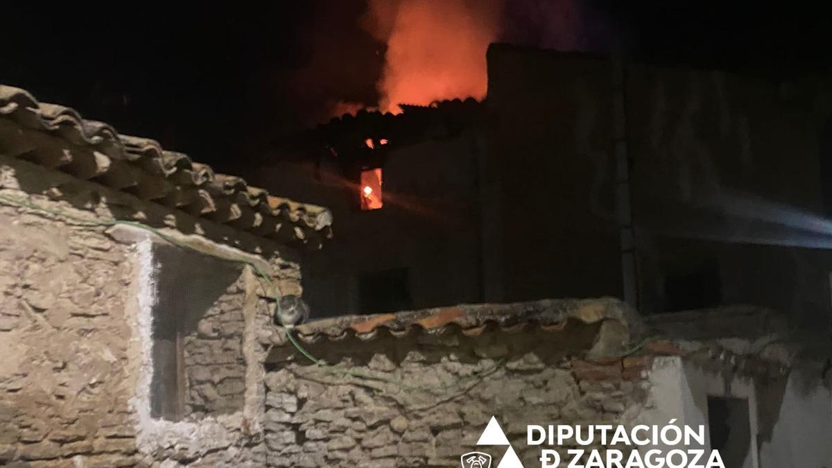 Incendio en Belmonte de Gracián este pasado domingo