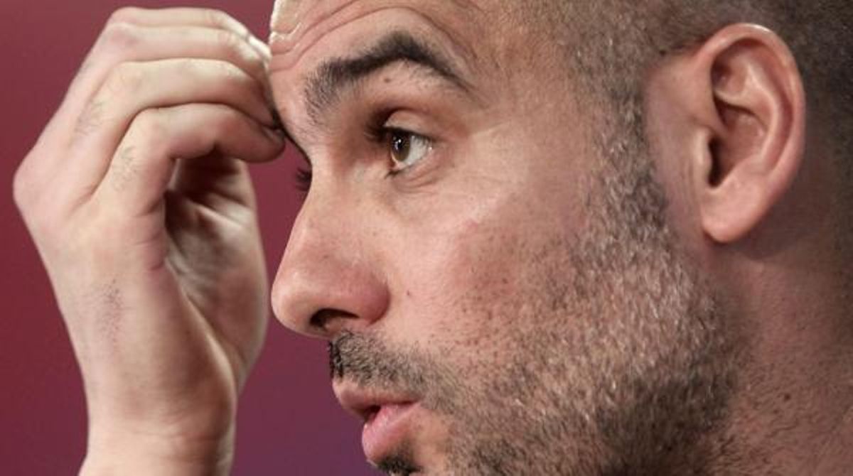 Pep Guardola i Álvaro Cerveroa, a la roda de premsa posterior al Racing 0 - Barça 2.