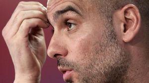Pep Guardola i Álvaro Cerveroa, a la roda de premsa posterior al Racing 0 - Barça 2.