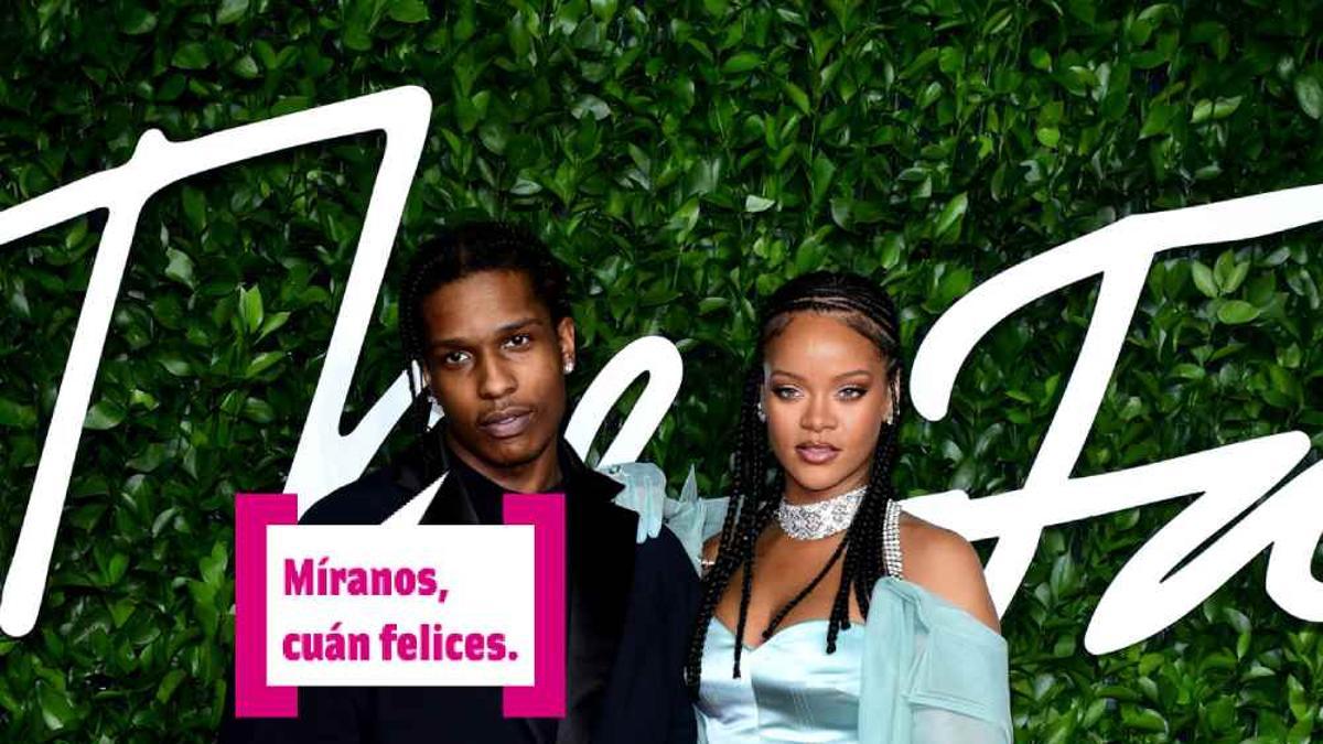 Rihanna y A$AP Rocky, muy felices en Londres en 2019