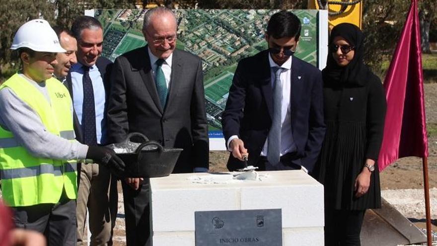 Nayef, en la colocación de la primera piedra de La Academia la semana pasada