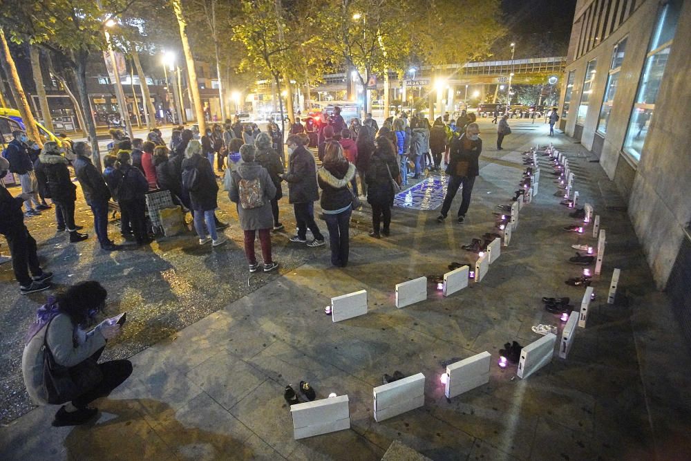 Concentració de la Plataforma Feminista de Girona