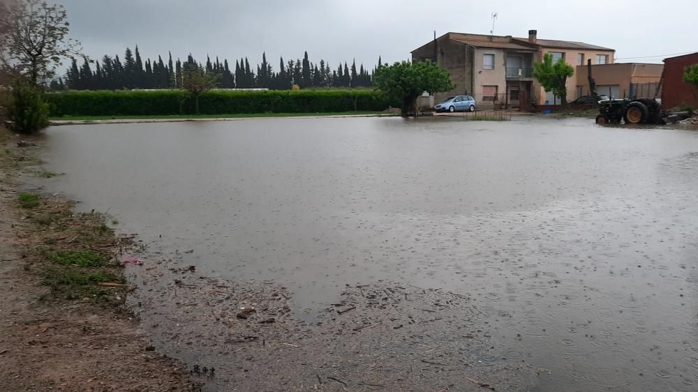 Un camp inundat a Verges