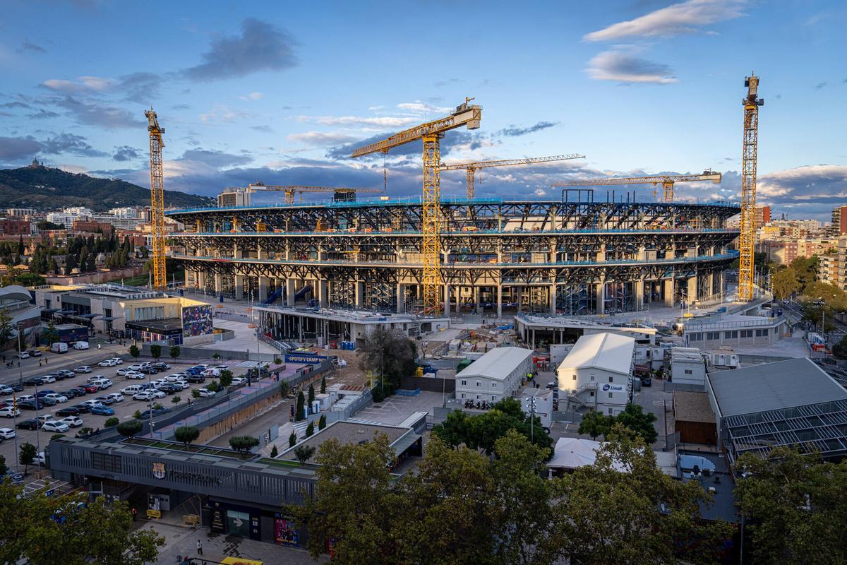El Camp Nou en obras, este noviembre en Barcelona.