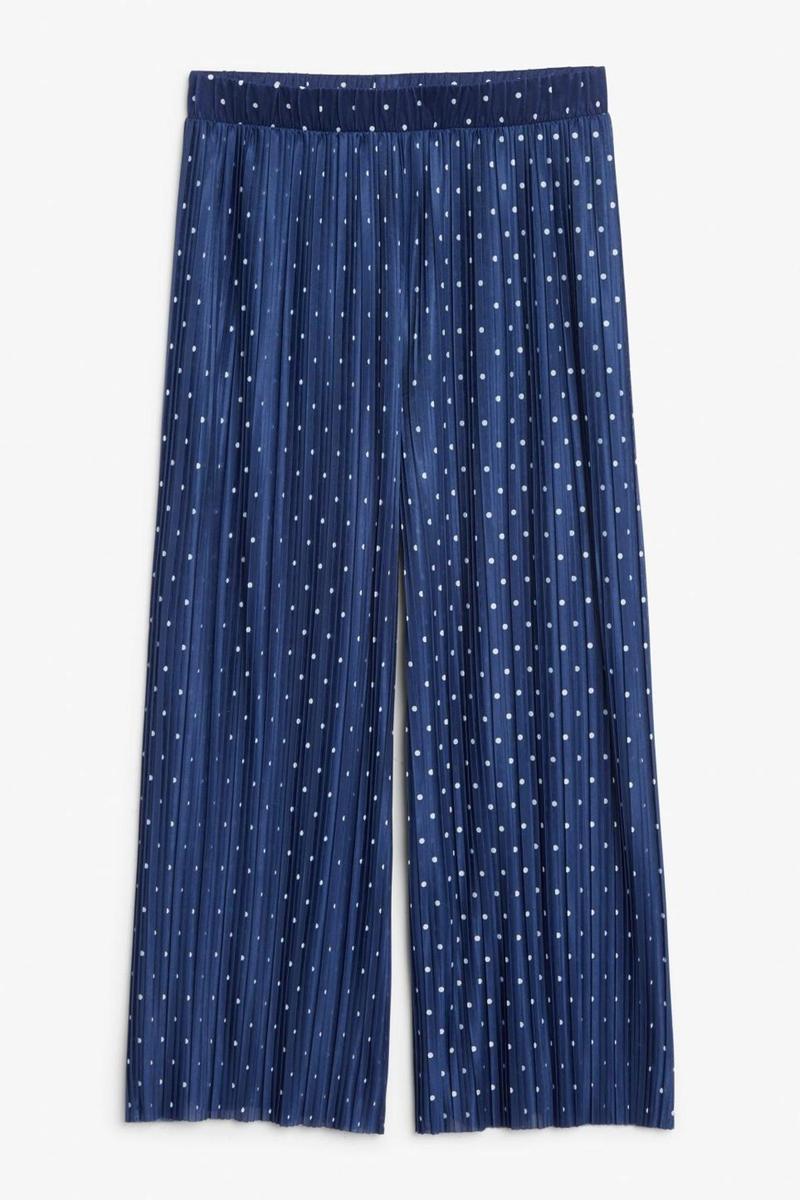 Pantalones culotte de estampado de lunares de Monki