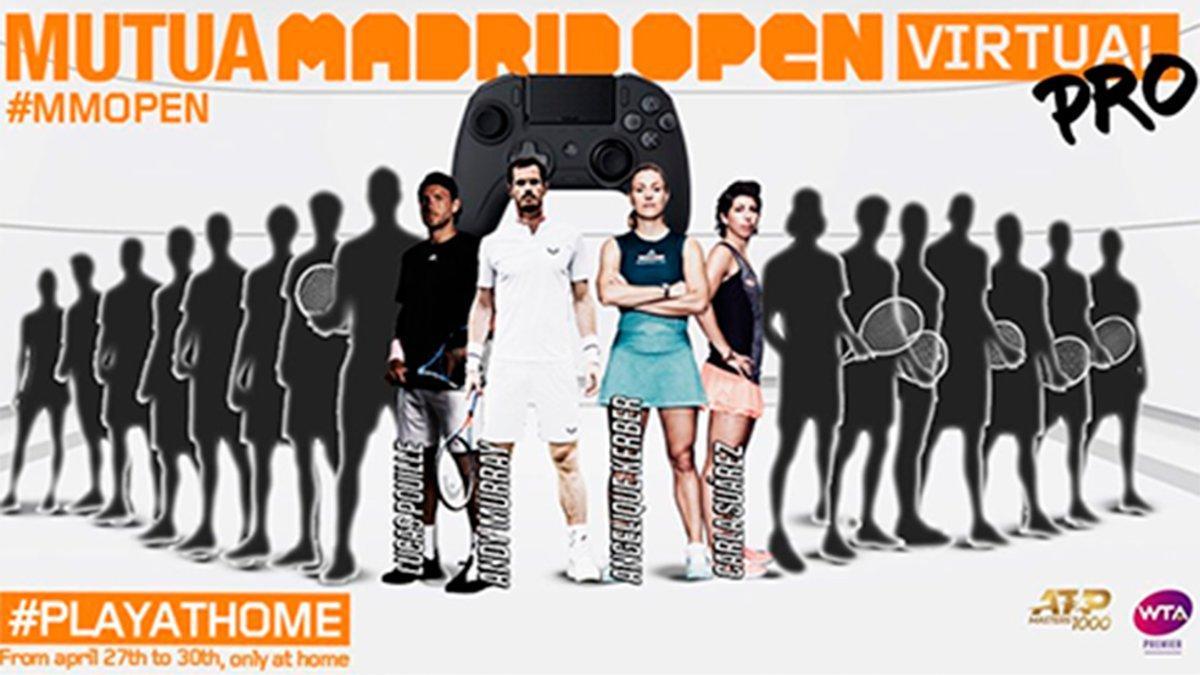 El cartel del Mutua Madrid Open Virtual Pro