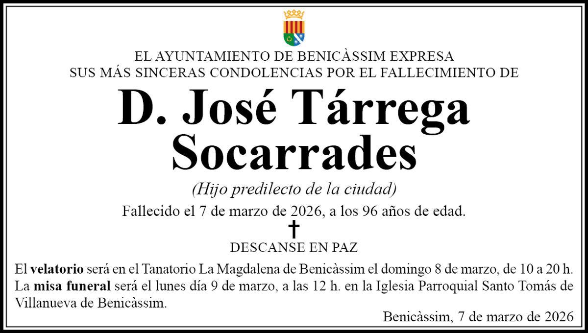 D. José Tárrega Socarrades