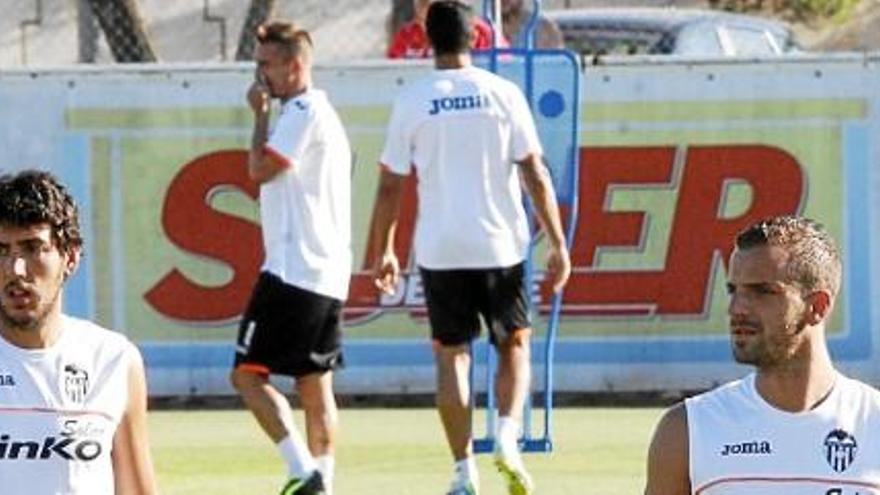 Soldado vive sus últimos entrenamientos con el Valencia CF