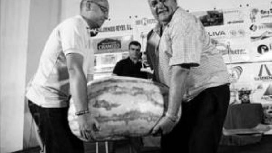 Una sandía de 66 kilos gana el concurso de San Bartolomé