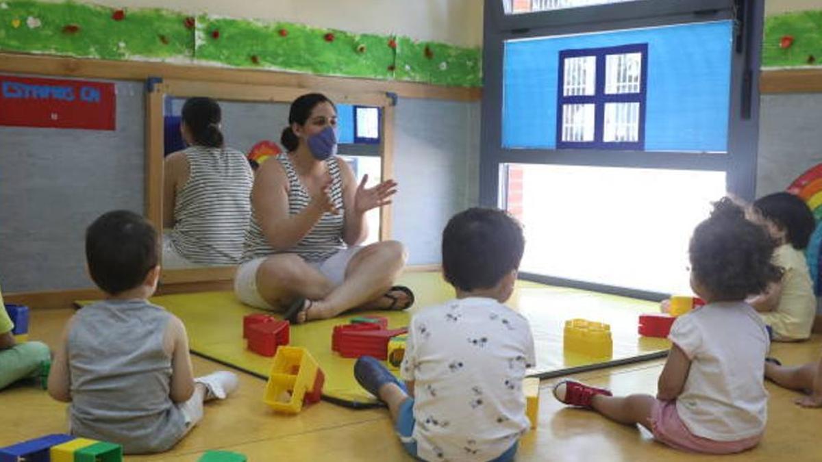 Niños en una guardería.