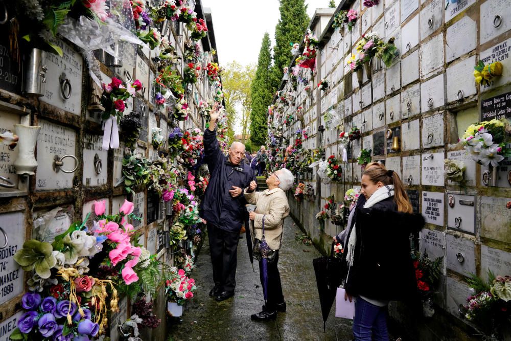 People visit Derio cemetery on All Saints Day, ...