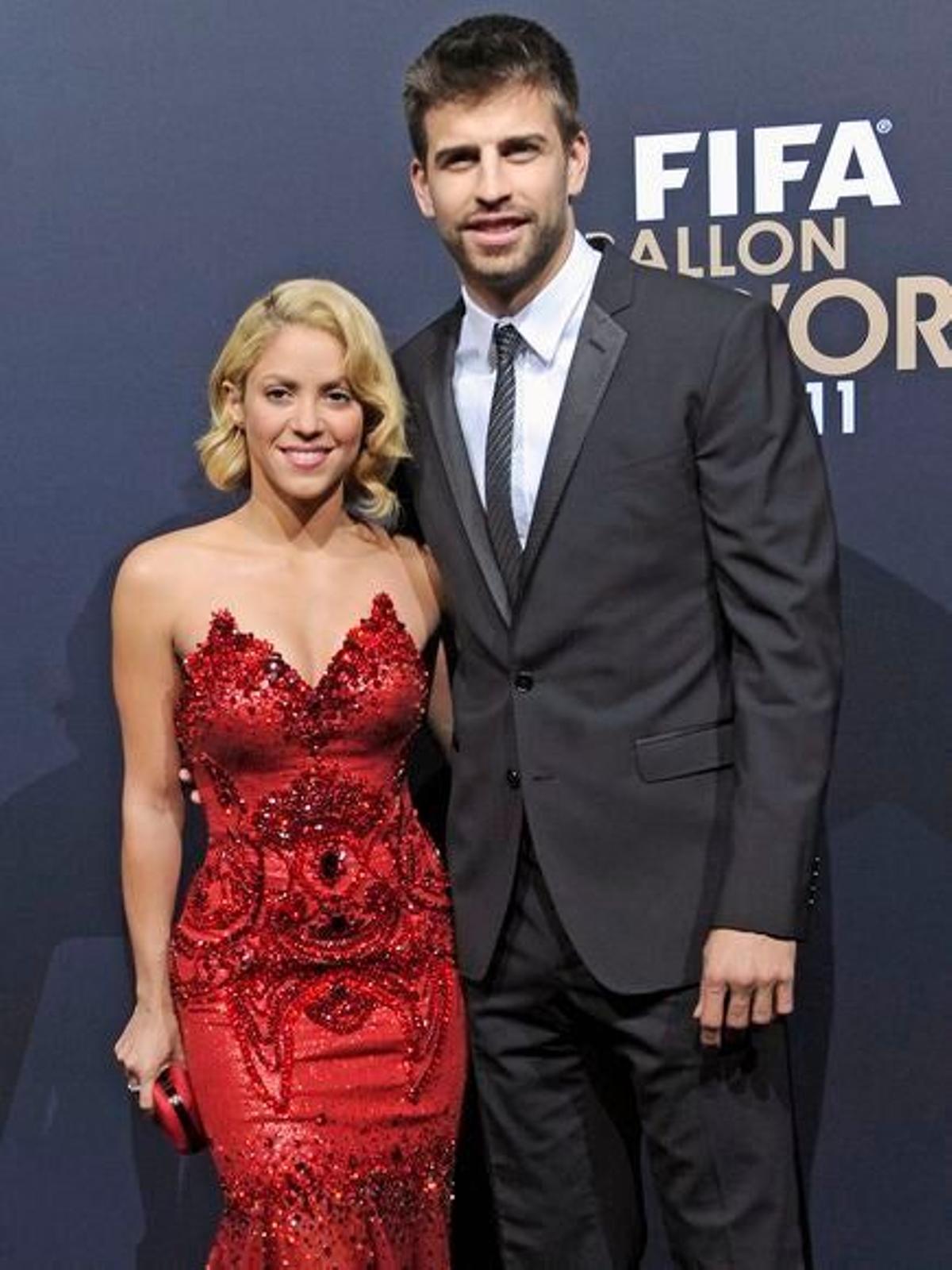 Shakira y Gerard Piqué: si primer posado en el Balón de Oro de 2011