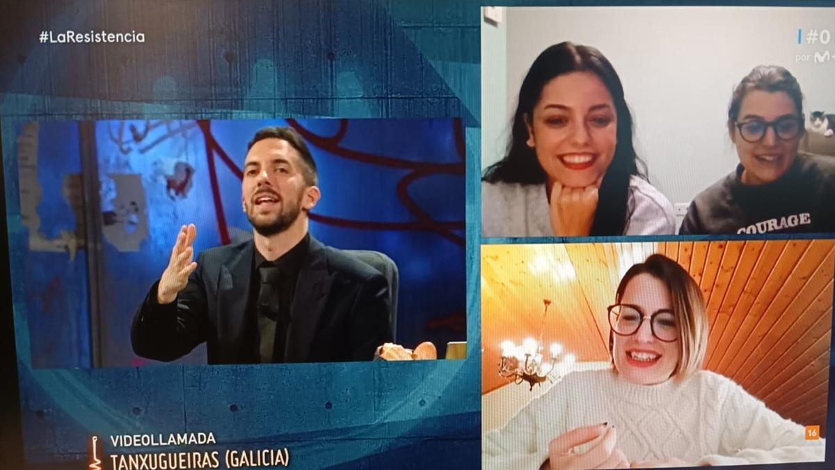Tanxugueiras, en su videollamada sorpresa en 'La Resistencia'
