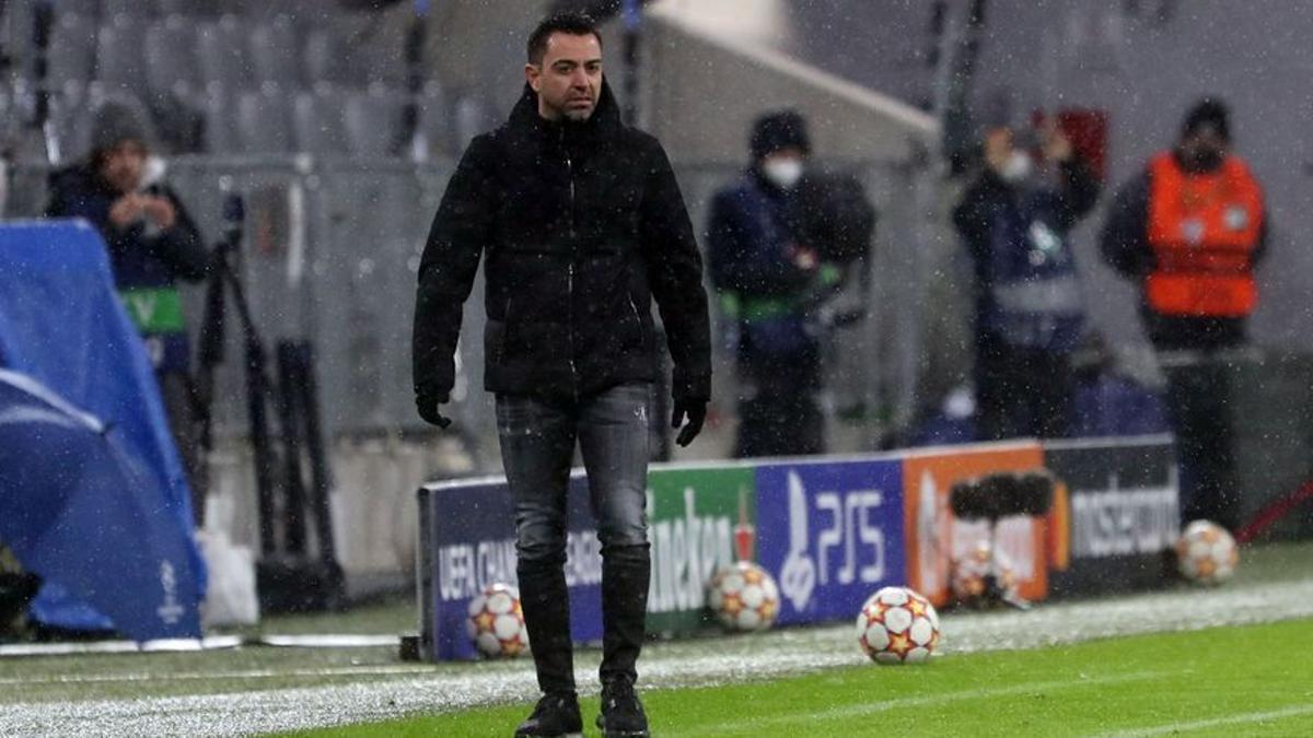 Xavi, en el partido ante el Bayern.