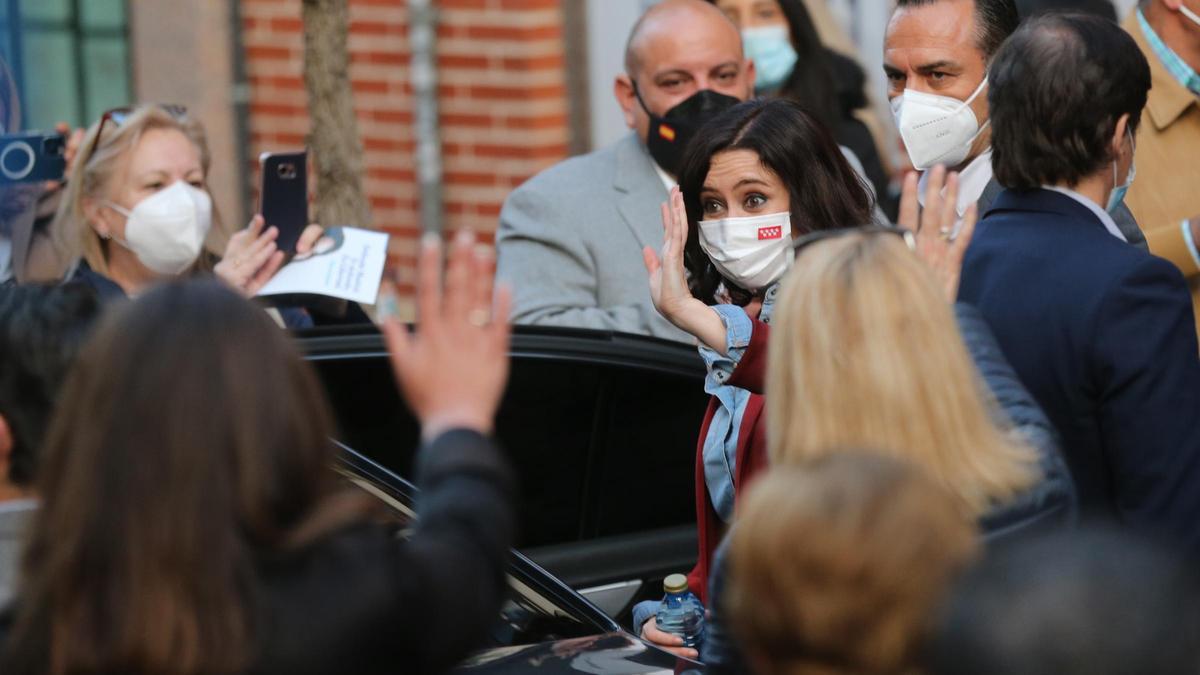 Ayuso, en un acto de precampaña