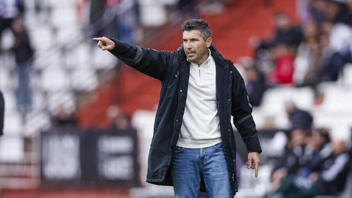 Juanfran Funes, durante el partido disputado entre el Albacete y el Málaga CF