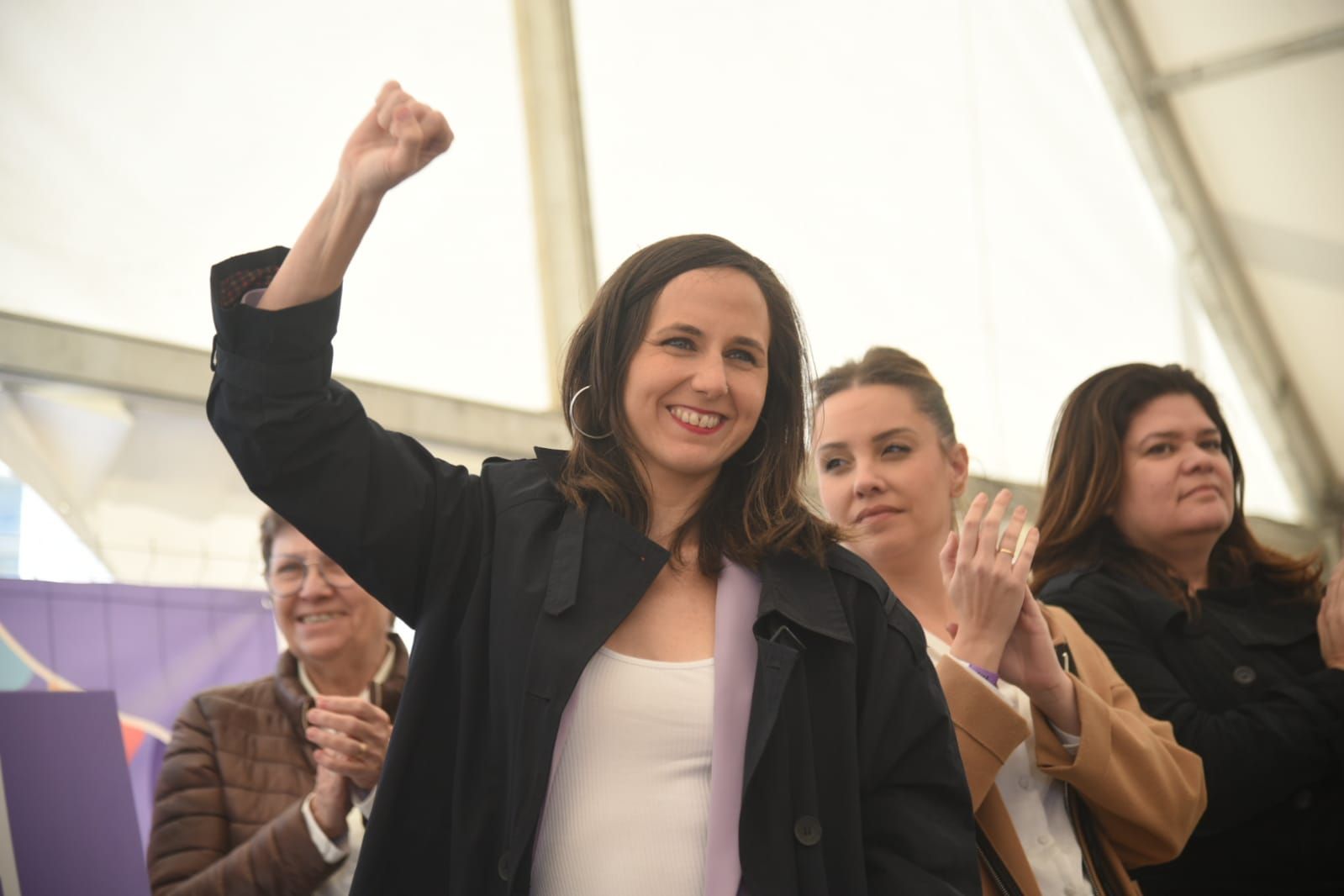 Ione Belarra, en el mitin de la Fiesta de la Primavera.