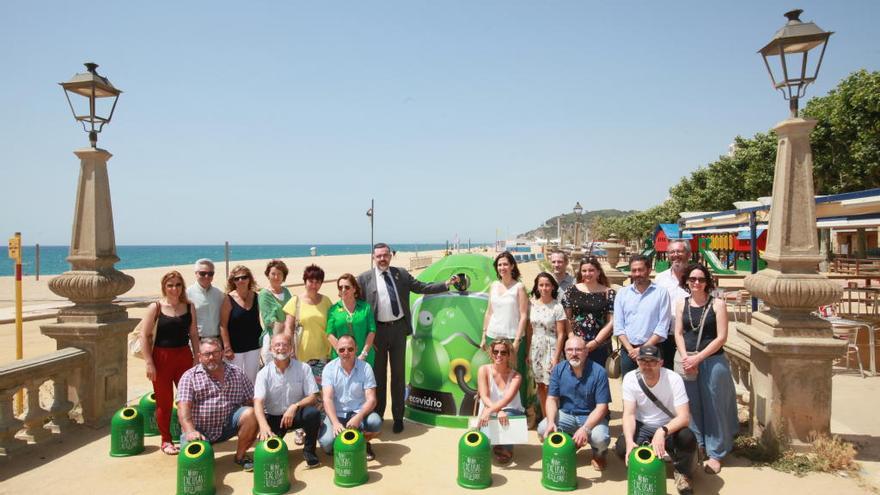 Participants en l&#039;acte de presentació de la campanya a Cataluna que ha tingut lloc aquest dimecres a Calella.